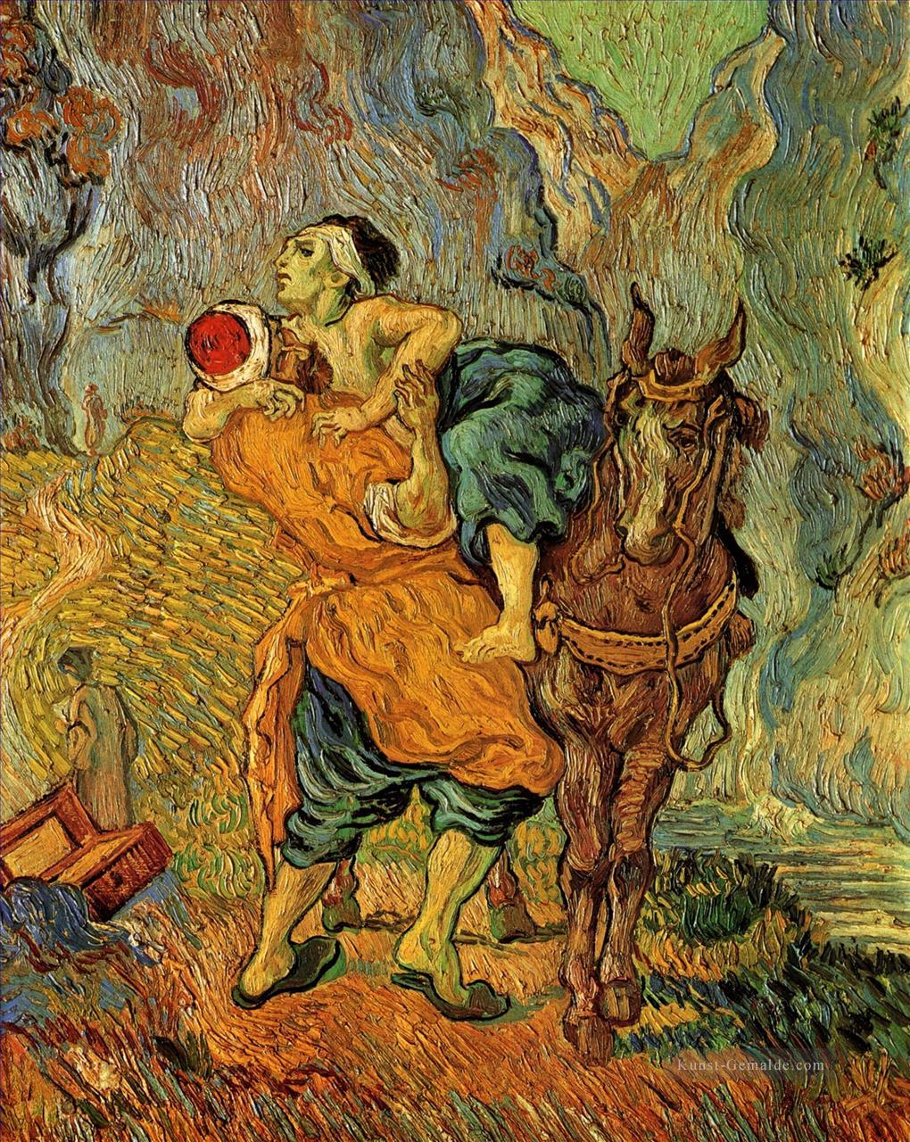 der barmherzige Samariter nach Delacroix Vincent van Gogh Ölgemälde